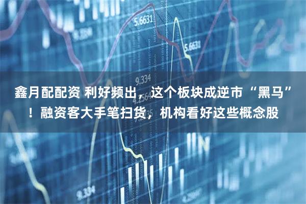 鑫月配配资 利好频出，这个板块成逆市 “黑马”！融资客大手笔扫货，机构看好这些概念股