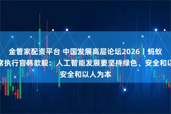 金管家配资平台 中国发展高层论坛2026丨蚂蚁集团首席执行官韩歆毅：人工智能发展要坚持绿色、安全和以人为本