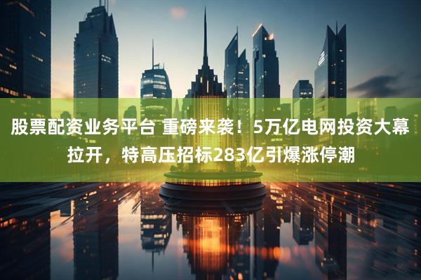 股票配资业务平台 重磅来袭！5万亿电网投资大幕拉开，特高压招标283亿引爆涨停潮